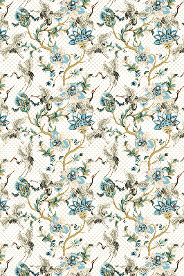 Store intérieur Fleurs et oiseaux