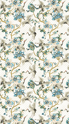 Store intérieur Fleurs et oiseaux