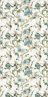 Store intérieur Fleurs et oiseaux