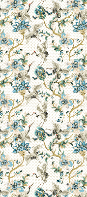 Store intérieur Fleurs et oiseaux