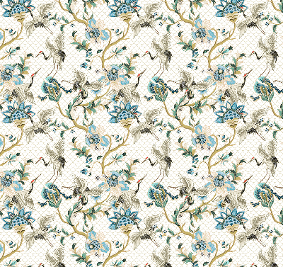 Store intérieur Fleurs et oiseaux