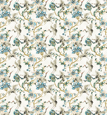 Store intérieur Fleurs et oiseaux