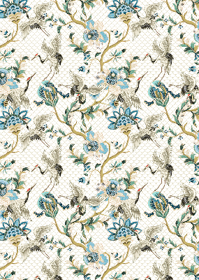 Store intérieur Fleurs et oiseaux