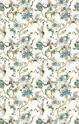 Store intérieur Fleurs et oiseaux