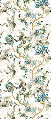 Store intérieur Fleurs et oiseaux