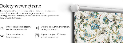 Store intérieur Fleurs et oiseaux