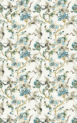 Store intérieur Fleurs et oiseaux