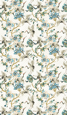 Store intérieur Fleurs et oiseaux