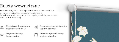 Store enrouleur Oiseaux blancs sur fleurs blanches