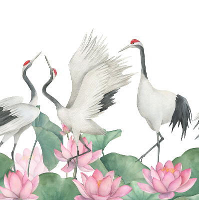 Store intérieur Grues dans les lys