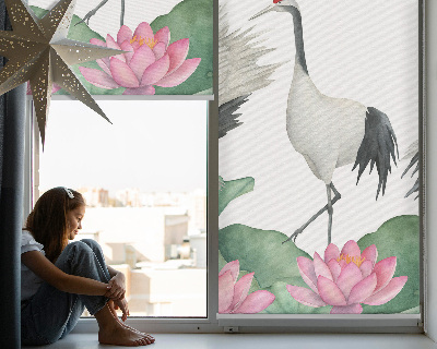 Store intérieur Grues dans les lys