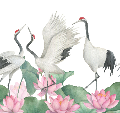 Store intérieur Grues dans les lys