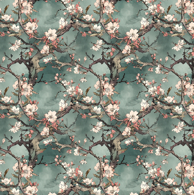 Store intérieur Fleurs sur l'arbre