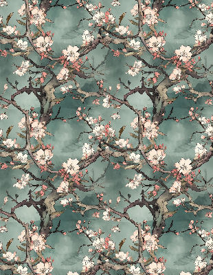 Store intérieur Fleurs sur l'arbre