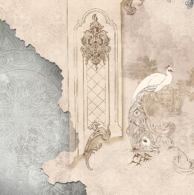 Store enrouleur Oiseaux vintage