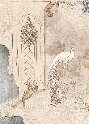 Store enrouleur Oiseaux vintage