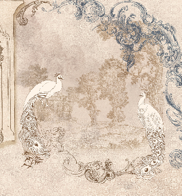 Store enrouleur Oiseaux vintage