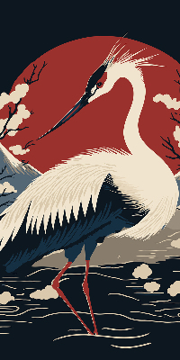 Store intérieur Grue dans l'eau