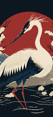 Store intérieur Grue dans l'eau