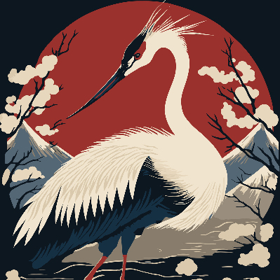 Store intérieur Grue dans l'eau