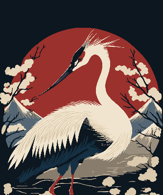 Store intérieur Grue dans l'eau