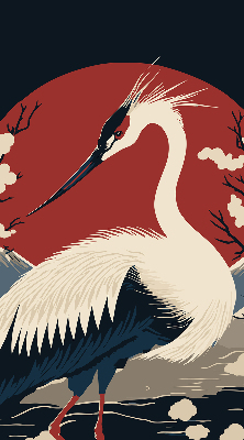 Store intérieur Grue dans l'eau