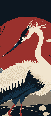 Store intérieur Grue dans l'eau