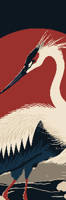 Store intérieur Grue dans l'eau