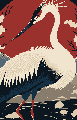 Store intérieur Grue dans l'eau