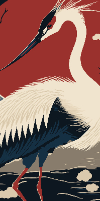 Store intérieur Grue dans l'eau