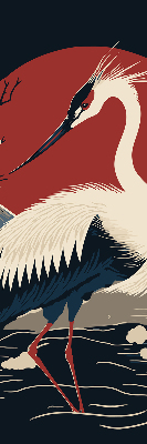 Store intérieur Grue dans l'eau