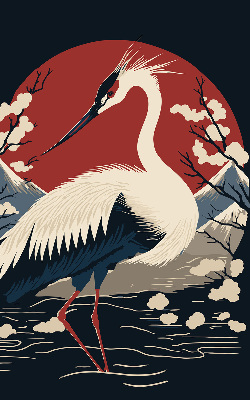 Store intérieur Grue dans l'eau