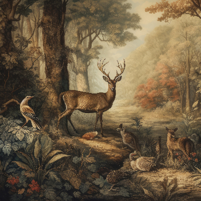 Store enrouleur Les animaux de la forêt