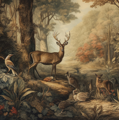 Store enrouleur Les animaux de la forêt