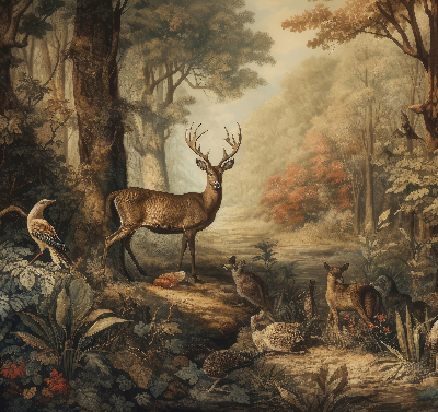 Store enrouleur Les animaux de la forêt