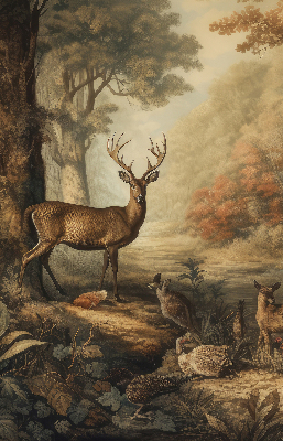 Store enrouleur Les animaux de la forêt