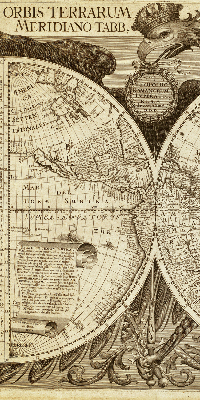 Store enrouleur Carte du vieux monde