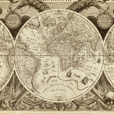 Store enrouleur Carte du vieux monde