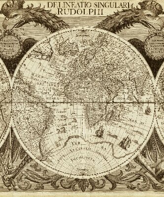 Store enrouleur Carte du vieux monde