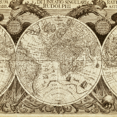 Store enrouleur Carte du vieux monde