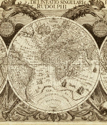 Store enrouleur Carte du vieux monde