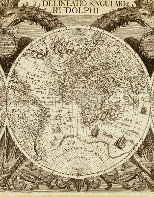 Store enrouleur Carte du vieux monde