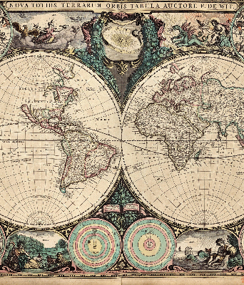 Store intérieur Carte du monde