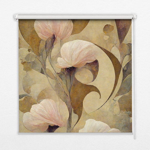 Store enrouleur Fleurs roses