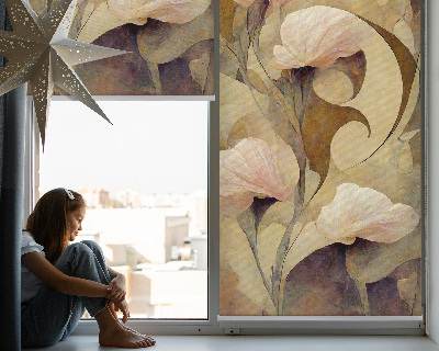 Store enrouleur Fleurs roses