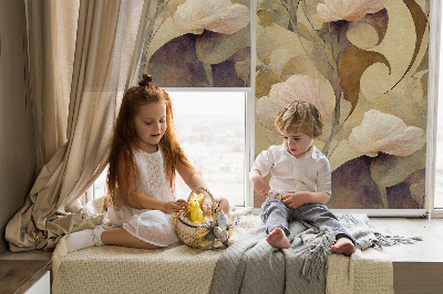 Store enrouleur Fleurs roses