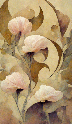 Store enrouleur Fleurs roses