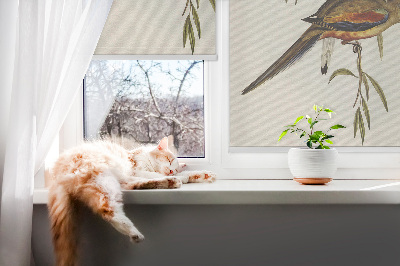 Store enrouleur Deux oiseaux sur une branche