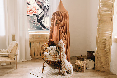 Store intérieur Héron en fleurs