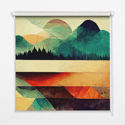 Store enrouleur Montagnes abstraites